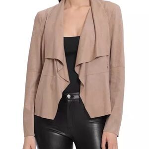 Bagatelle Collection Women's Taupe Fold Over Jacket